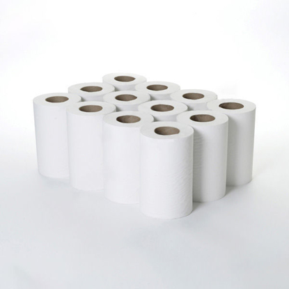 Picture of Mini Centrefeed Roll - White (1ply, 120m x 19.5cm, Pack of 12)