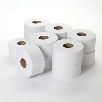 Picture of White Mini Jumbo Roll (2ply, 200m x 57mm, Pack of 12)